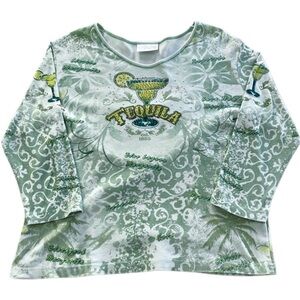 Cactus Bay Y2K Sparkle Tequila Margarita Top